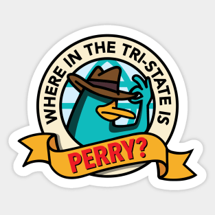 Where in the Tri-State is Perry? (Teal) Sticker